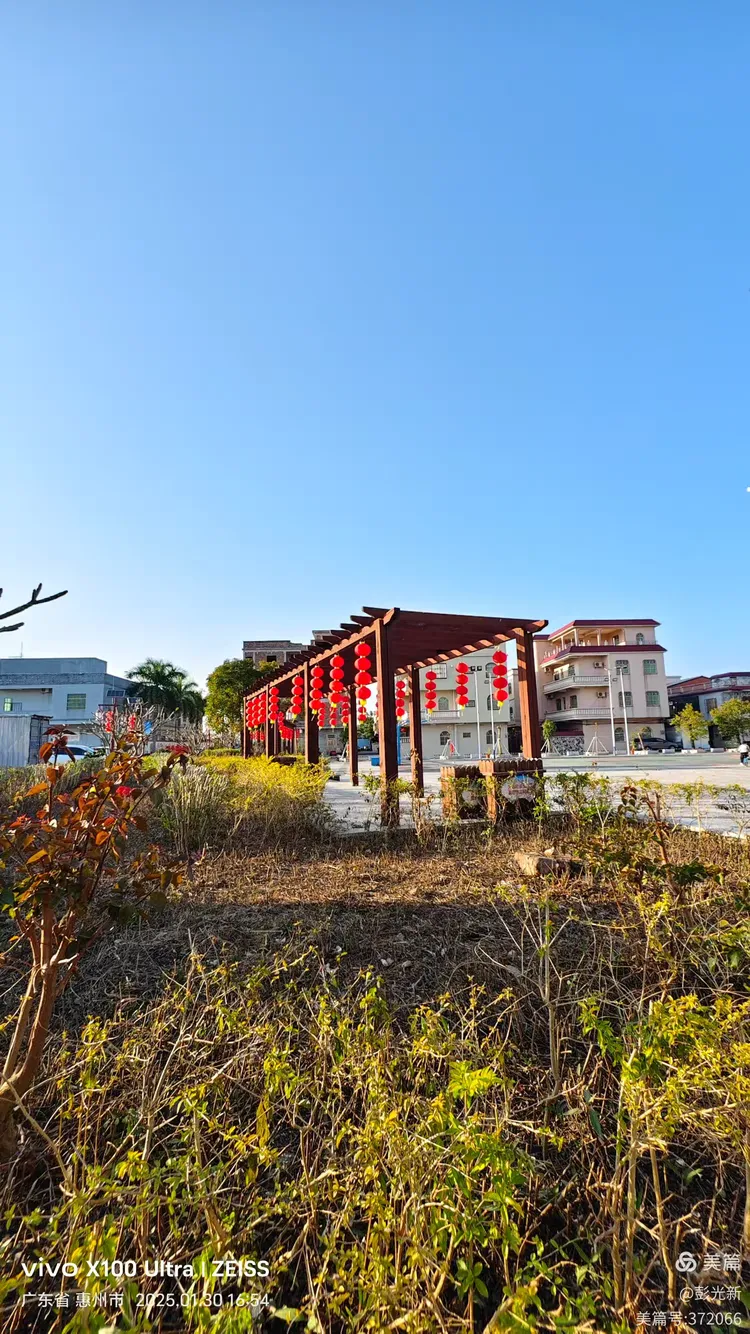 中国广东惠州惠东新农村芙蓉村蛇年初二风景